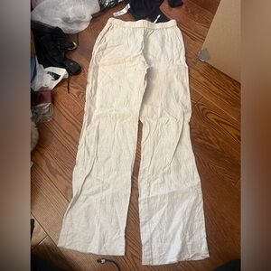 COS Beige Linen Trousers